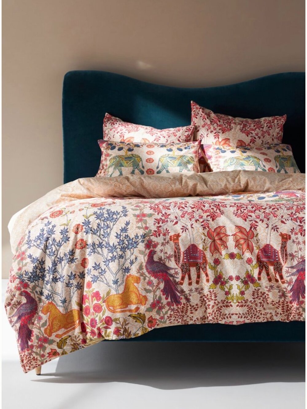 Anthropologie King Duvet Cover and 2 King Shams "Desert Garden"
